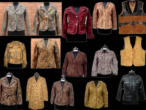 WOMEN COW/LAMB PRINTED LEATHER JACKET FOR WINTERS
