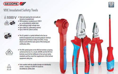 Gedore Vde  Insluated  Safety  Tools Handle Material: Steel
