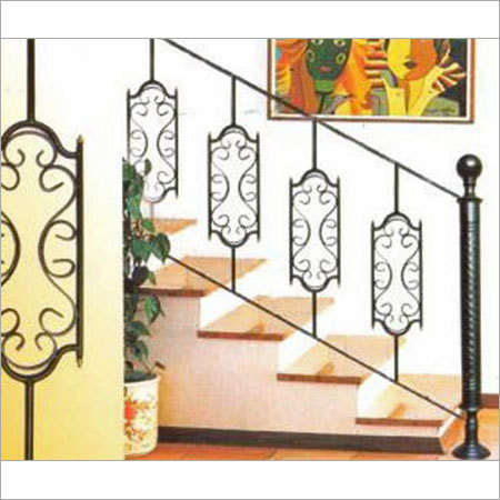 Hexagonal Design Staircase Railing