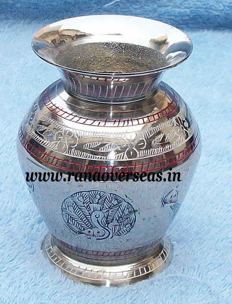 Silver Plated Flower Vase Height: 8-10 Inch (In)