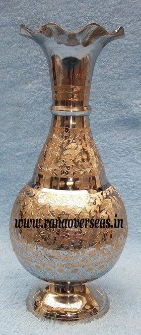 Nickel Plated Flower Vase