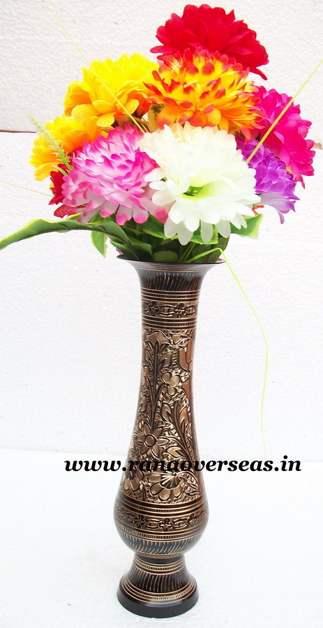 Brass Metal Flower Vase Height: 15-20 Inch (In)