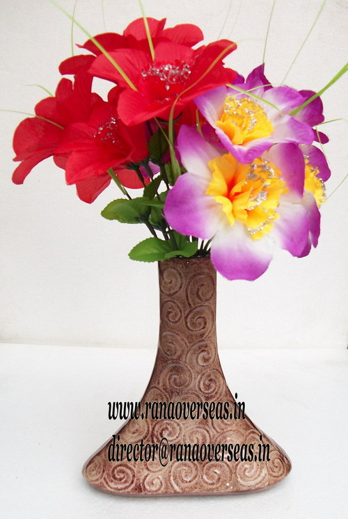 handcrafted Aluminium Metal Flower Vase in 8 inches
