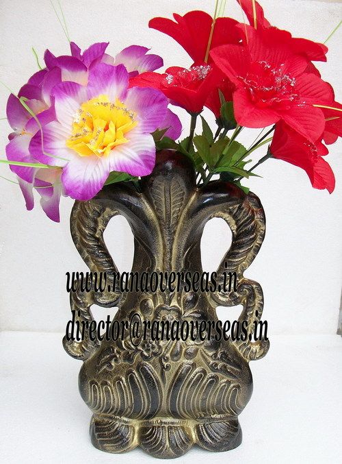 handcrafted Aluminium Metal Flower Vase in 12 inches