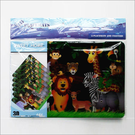 Cup Mat - PP Material 105x105mm, 3D Flip Effect, Durable, Customizable, UV Printed Coaster