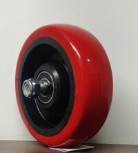 Pu Trolley Wheels - Color: Red & White