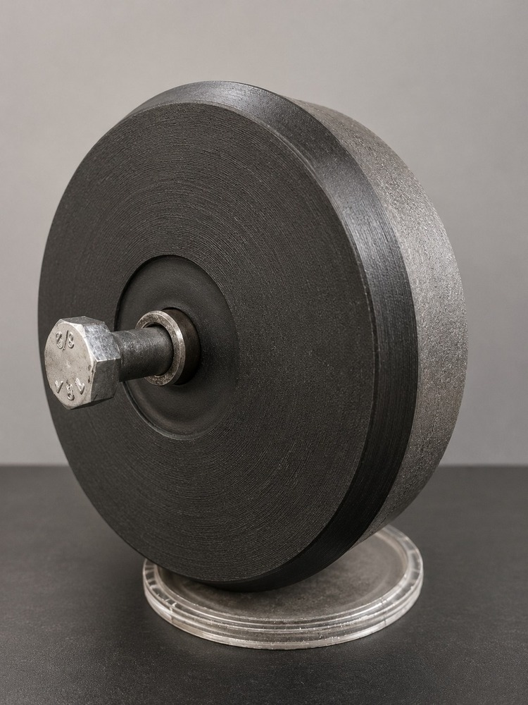 Polymer Trolley Wheels - Polypropylene Material, 150-250 mm Diameter, 50 mm Width, Black Powder Coated Finish , Vibration Free & Heavy Load Capacity