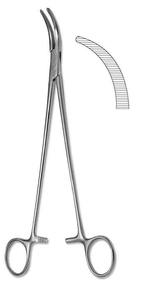 MOYNIHAN ART. FORCEP - Stainless Steel 23cm | Totally Curved Blades Lateral Serration Ring Handles Sterilizable