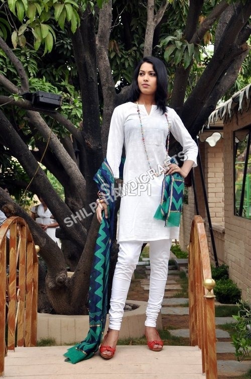 Blue Green Dupatta - Hand Block Printed Cotton Blend , Light Weight, Quick Dry, Washable, Designed by National Award Winner Artisan