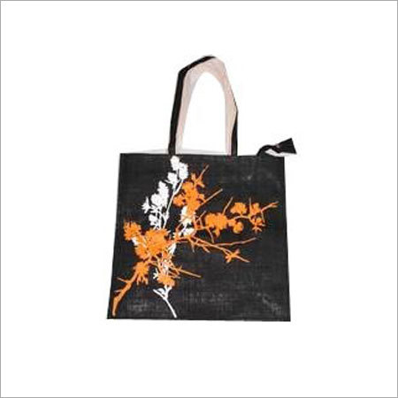 Embroidered Black Jute Bags