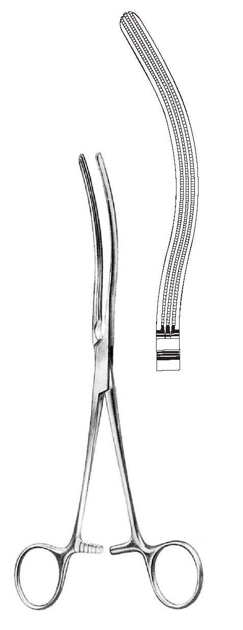 KOCHER INTESTINAL FORCEP - Stainless Steel 23cm Curved | Precise Grip Durable Sterilizable Polished Finish