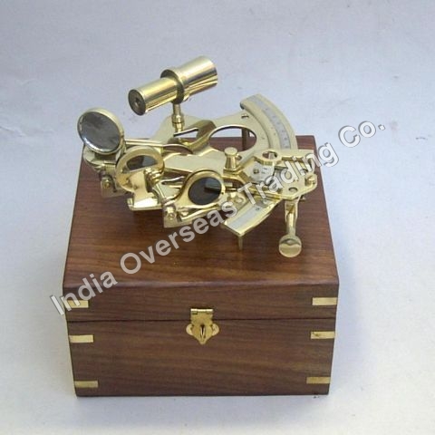 SEXTANT WOODEN BOX 6"