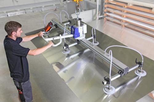 Vacuum Lifting Device Vacu Master Eco - Modular Piston System, Energy-Free Horizontal Handling of Smooth Airtight Workpieces