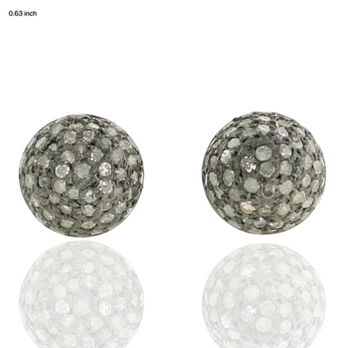Pave Diamond Stud Earrings