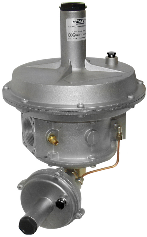 GAS PRESSURE REGULATOR WITH SAFETY SHUT OFF 2 BAR