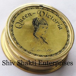 Solid Brass Queen Victoria Compass