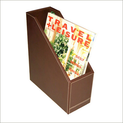 Leather Magazine Holder