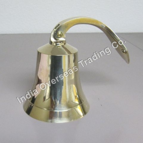 SOLID BRASS BRACKET BELL ENGRAVED 4" - Solid Brass, 4 Inch, Polished Finish | Customizable Engraving, Clear Tone, Easy Mount