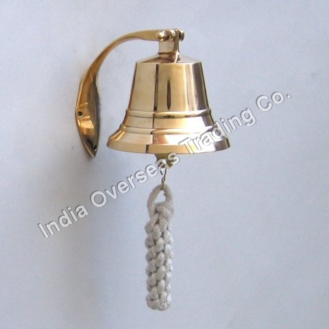 SOLID BRASS BRACKET BELL 4"