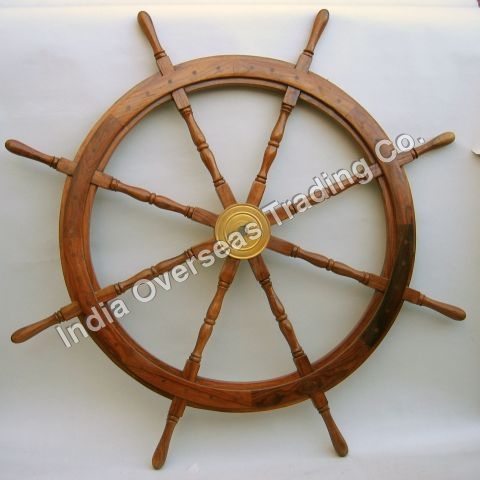 WOODEN SHIP WHEEL 48"