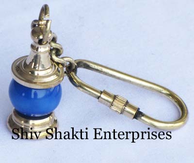 Blue lamp Key Chain