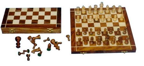 Polished Wooden Chess Set