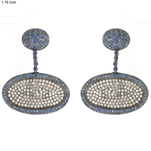 Pave Diamond Wedding Earrings