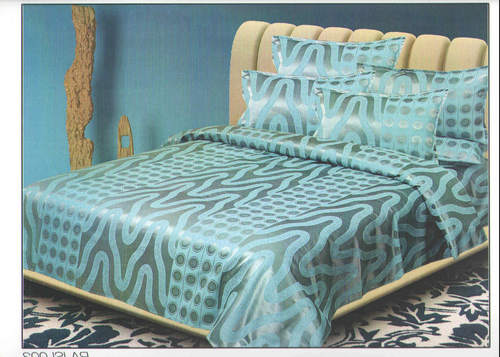 Bedsheet - Rajsi 003 - Cotton, 90"x104", Teal | Soft, Comfortable, Durable, Abstract Pattern