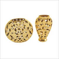 Brass Gift Items - Handcrafted Brass, Varying Dimensions, Polished Gold Finish | Intricate Floral Design, Durable With Fine Finish, Unique Gift