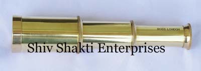 Brass Telescope - 1 Inch Diameter, 6 Inch Length | Solid Brass, Nautical Style, Wooden Tripod, Viewfinder, Collectible