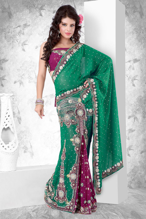 Shimmer Ready Pleated Saree