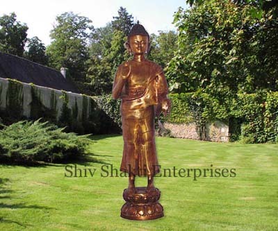 Brass Standing Buddha