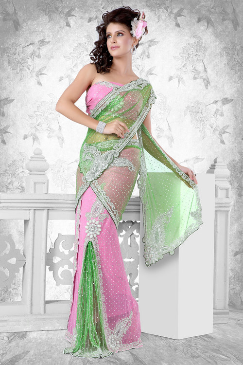 Net Lehenga Saree