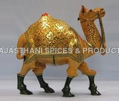 Wooden Gold Painted Camel