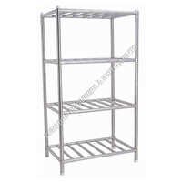 Pot Rack - Stainless Steel, 13.39 X 7.87 Inches, Height: 3-4 Ft | Durable, Corrosion Resistant, Easy To Use, Ideal For Hotels