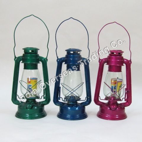 HURRICANE LANTERN ASORTED COLORED
