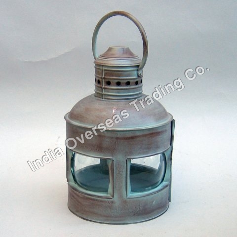 LANTERN ROUNDED 4 SIDED ANTIQUE 14"