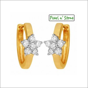 Gold Diamond Earrings 129