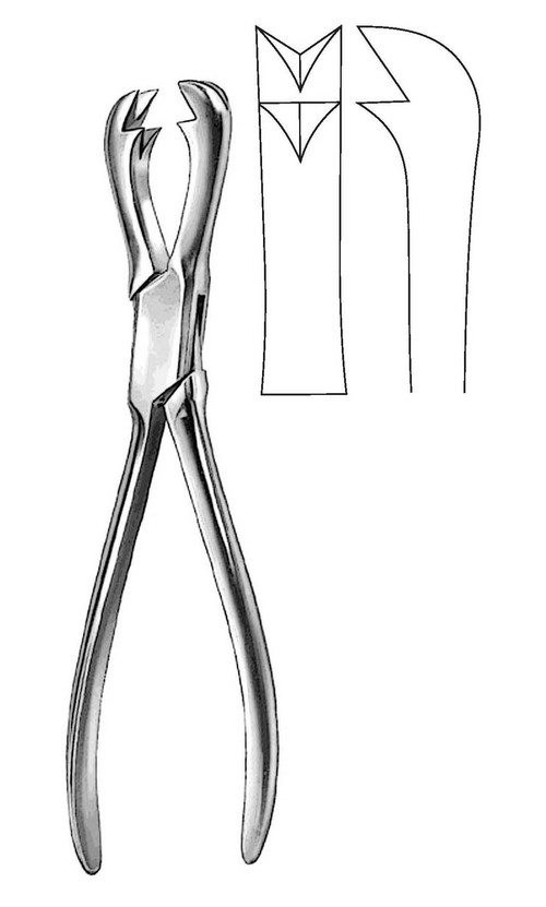 Ulrich Bone Holding Forcep - Stainless Steel, 23 cm | Secure Grip, V-Shaped Jaw, Polished Finish