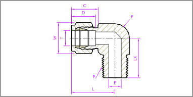 Tube To Male Pipe Thread / Male Elbow