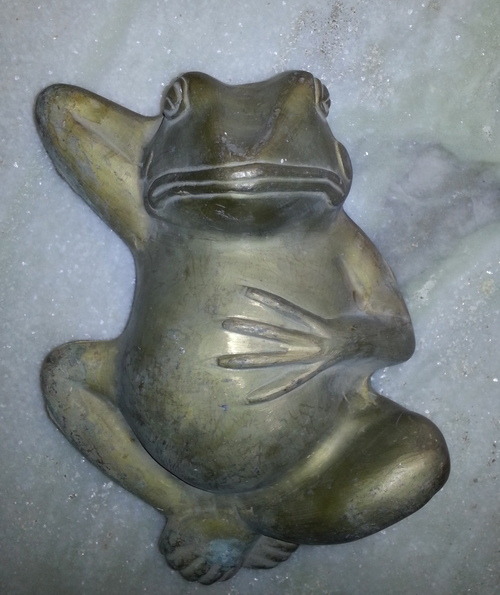Brass Frog Sculpture