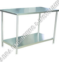 Work Table With Shelf - Stainless Steel 13.39 x 7.87 ft Height: 3-4 ft | Easy to Use Fast Working Ideal for Hotel Use