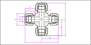 Tube Cross Union