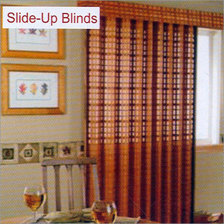 Brown Slide Up Blinds