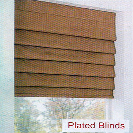 Pleated Blinds - Fabric, Brown | Simple Installation, Damage Proof, Sturdy Design, Weather Proof Surface