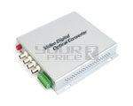 4 Channel Video Digital Optical Converter (4 Video + 1 Data 4V 1D) 4 Channel AV up to 20 kms