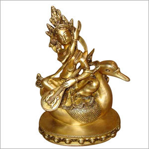 Nepali Saraswati Sitting On Swan