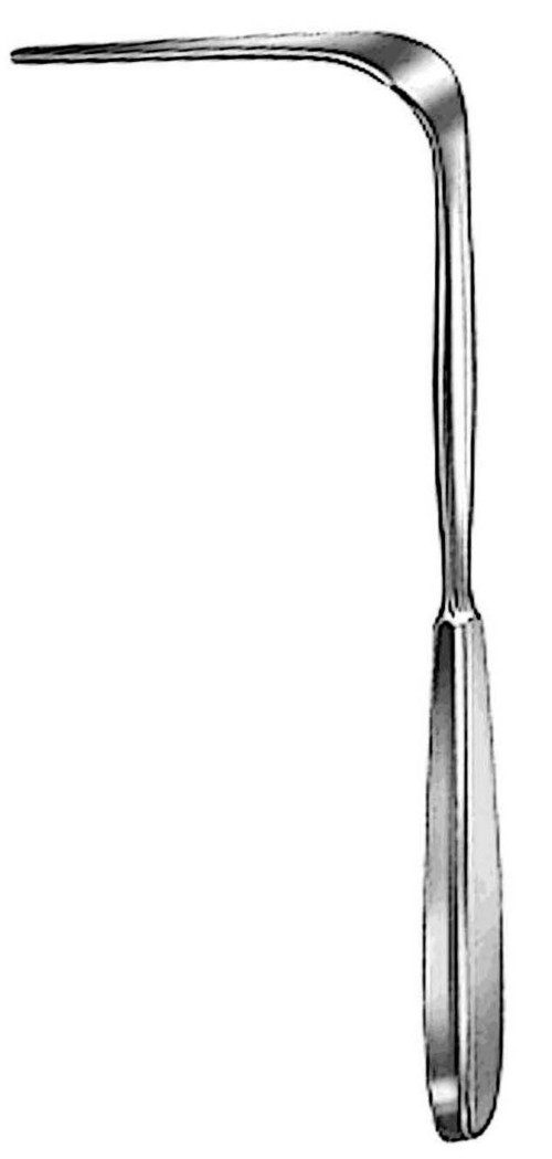 MARTIN VAG. RETRACTOR - Stainless Steel, 105 x 27 mm, 25 cm Length | Sterile, Disposable, Single-Use, Curved, Durable, Precise