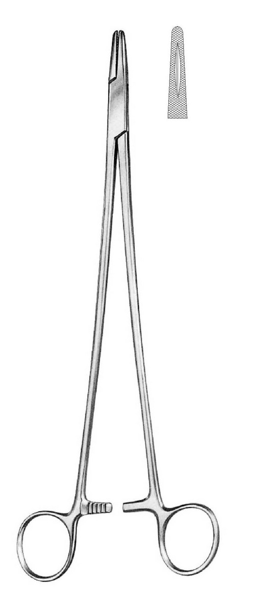Masson Needle Holder - Stainless Steel 12cm, Straight Jaw | Strong Grip, Anti-Corrosion, Durable, Precise Handling