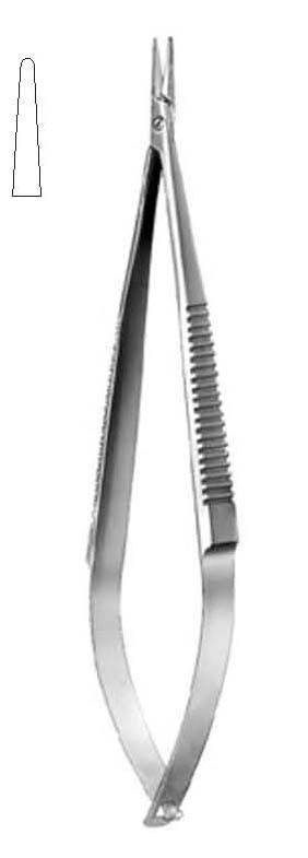 CASTROVIEJO N/H - Stainless Steel 110mm, Serrated Needle Holder | Precise Grip, Mirror Polish, Durable, Reliable